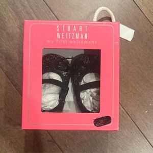 Stuart Weitzman Black Lace Baby Shoes